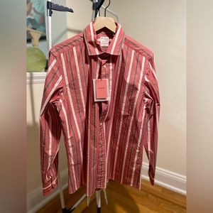 Thomas Pink Classic Fit Formal Multi Stripe Shirt in Red.